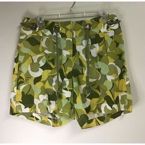 Willi Smith‎ Green Linen Blend Shorts Women's Size 8